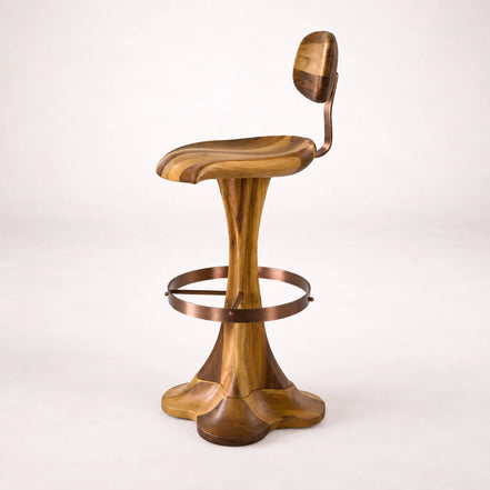 Liza Bar Stool (Wooden Backrest)