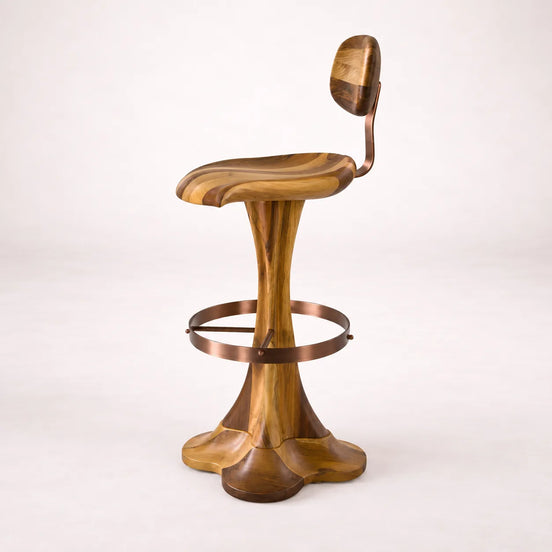 Liza Bar Stool (Wooden Backrest)