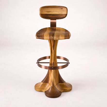 Liza Bar Stool (Wooden Backrest)