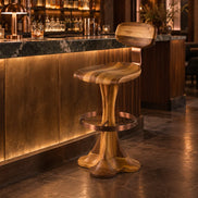 Liza Bar Stool (Wooden Backrest)
