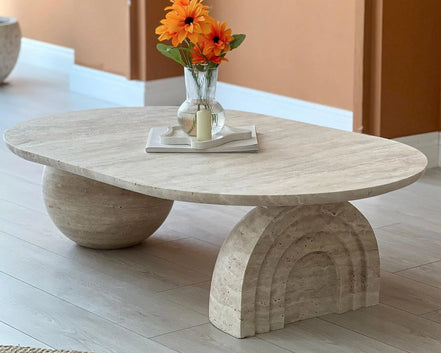 Florence Travertine Coffee Table