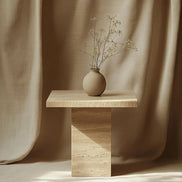 Milan Travertine Side Table