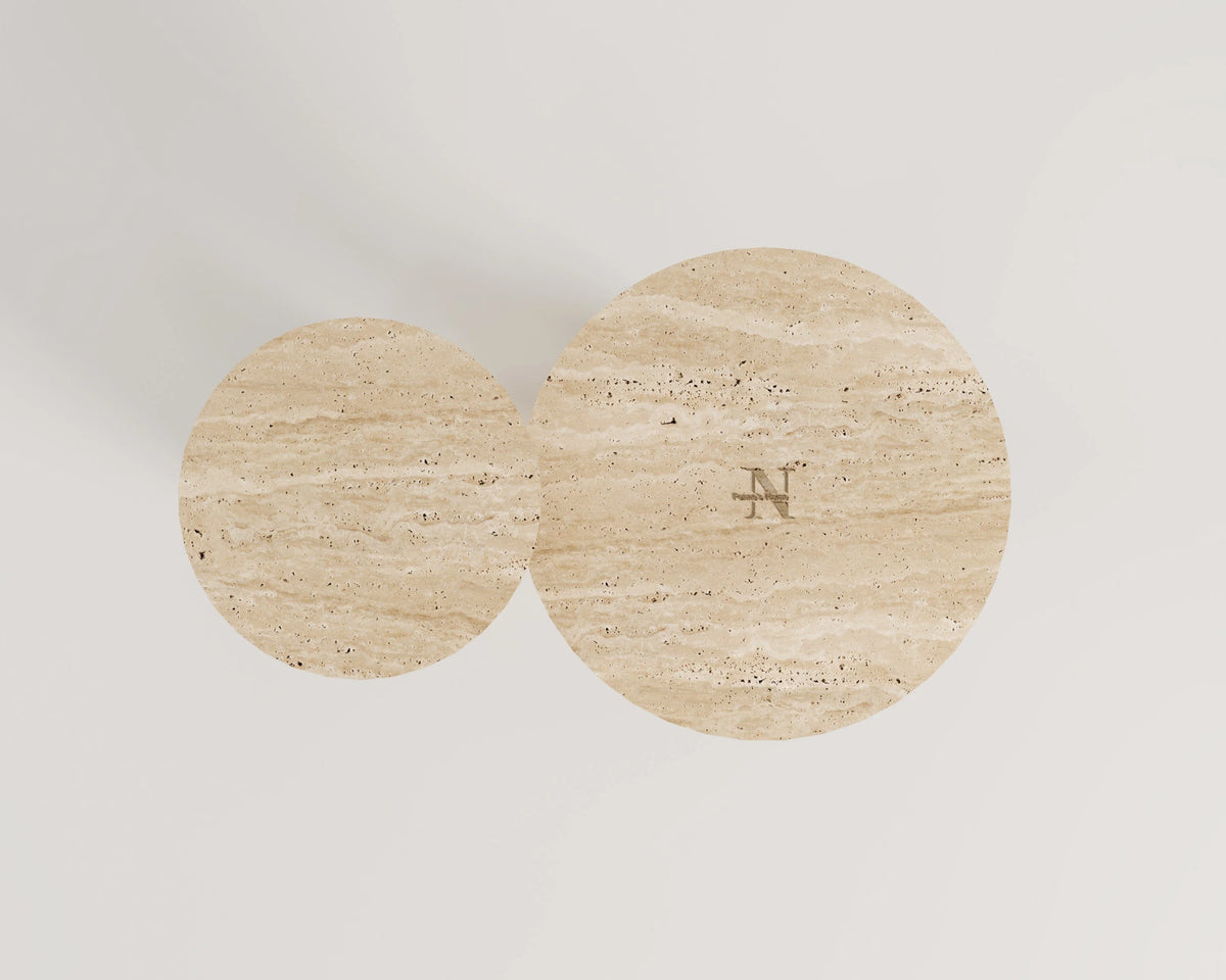 Parla Travertine Side Table Set