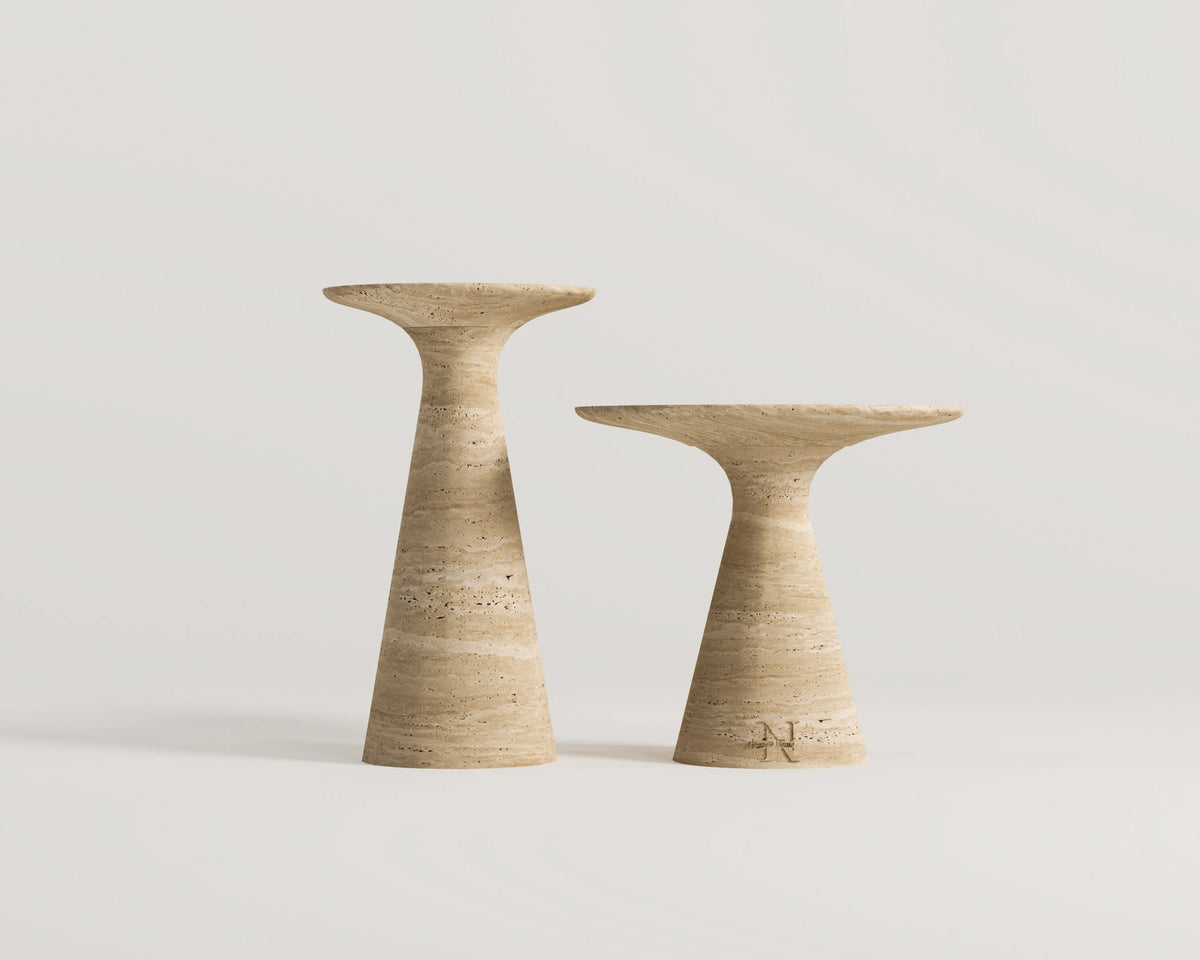 Parla Travertine Side Table Set