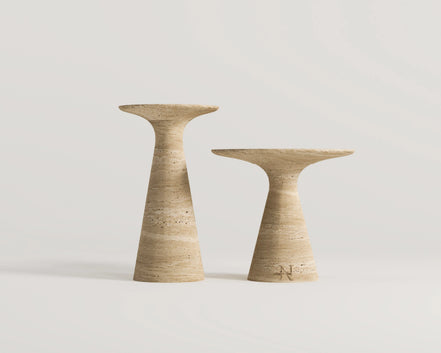 Parla Travertine Side Table Set