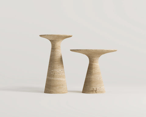 Parla Travertine Side Table Set