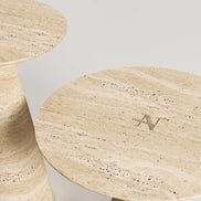 Parla Travertine Side Table Set