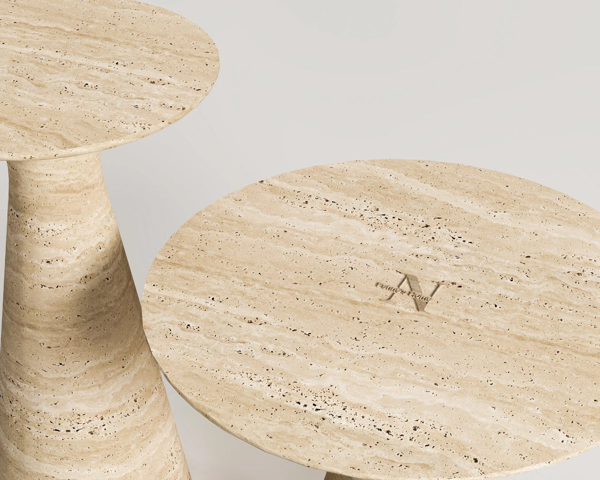 Parla Travertine Side Table Set