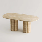 Albert Travertine Dining Table