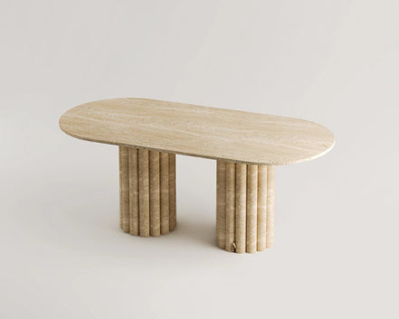 Albert Travertine Dining Table