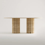 Albert Travertine Dining Table