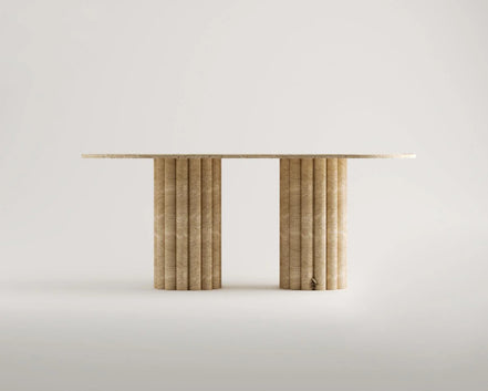 Albert Travertine Dining Table