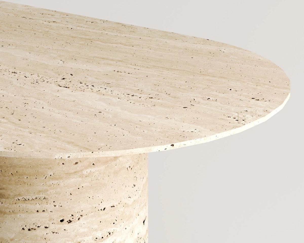 Aurora Travertine Dining Table