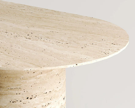 Aurora Travertine Dining Table
