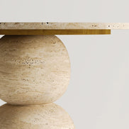 Belly Travertine Dining Table