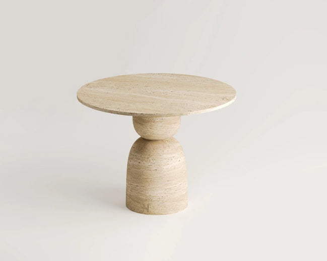 Belly Travertine Dining Table