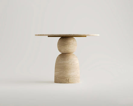 Belly Travertine Dining Table
