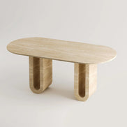 Cenobia Travertine Dining Table