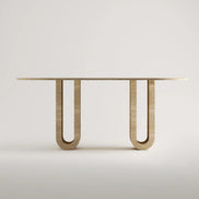 Cenobia Travertine Dining Table