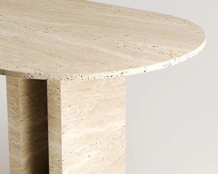 Cenobia Travertine Dining Table