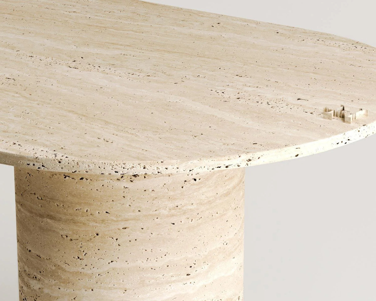 George Travertine Dining Table