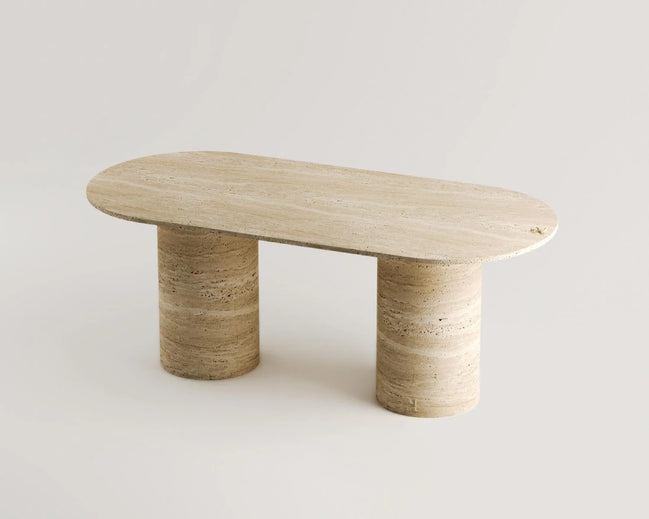 George Travertine Dining Table