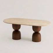 Momo Travertine Dining Table