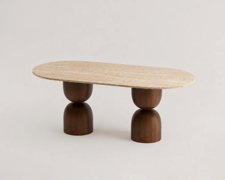 Momo Travertine Dining Table