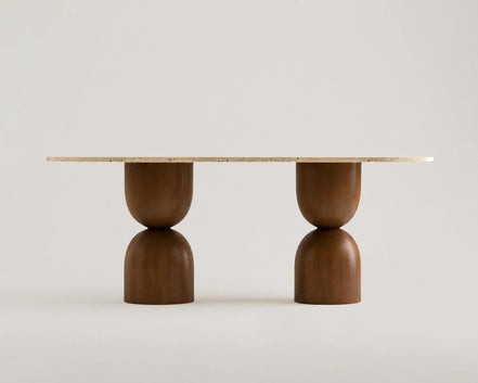 Momo Travertine Dining Table