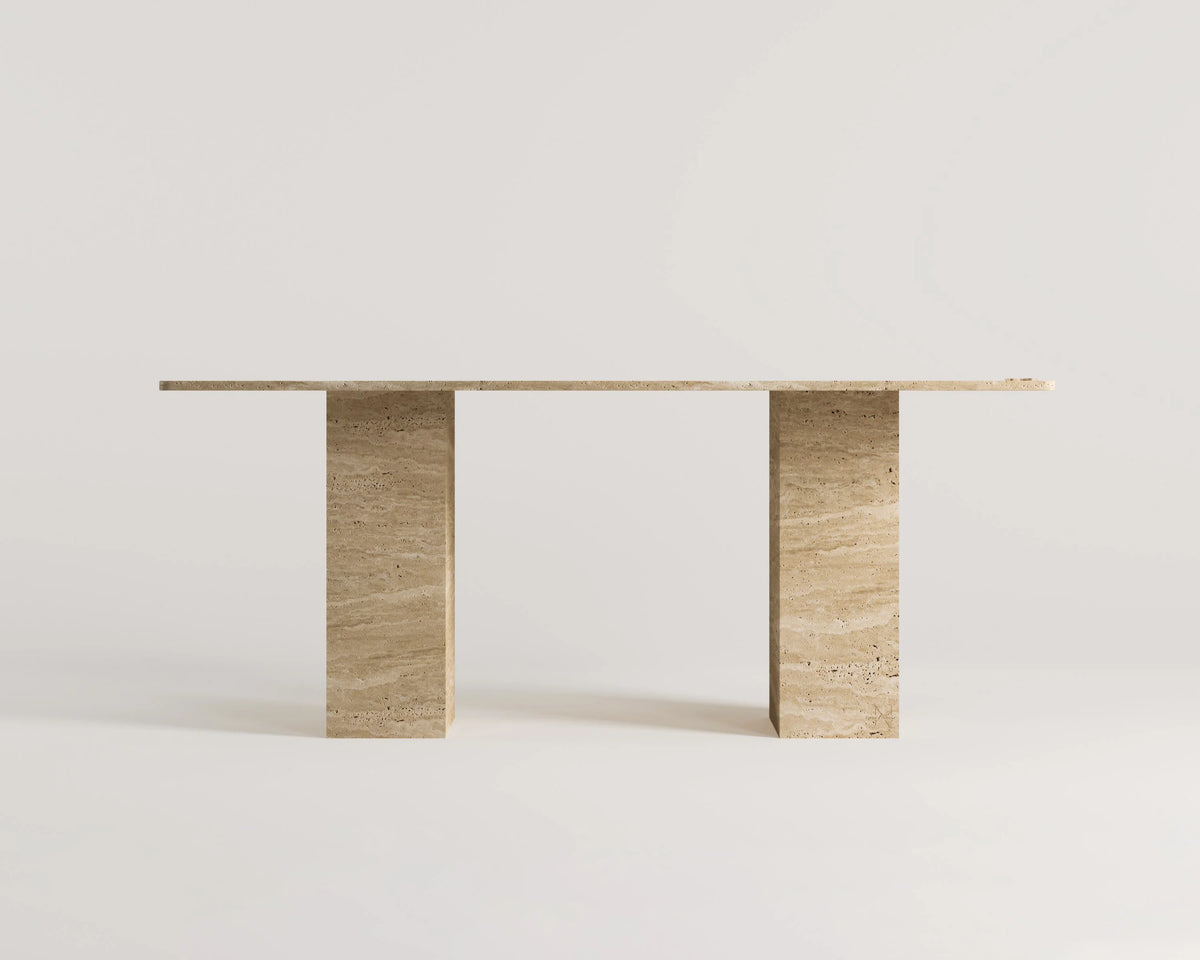 Olivia Travertine Dining Table