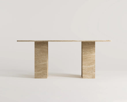 Olivia Travertine Dining Table