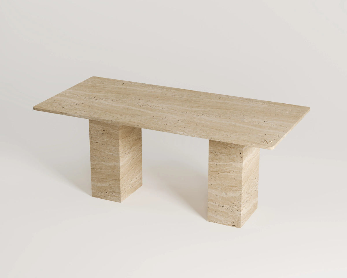 Olivia Travertine Dining Table