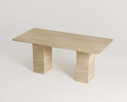 Olivia Travertine Dining Table