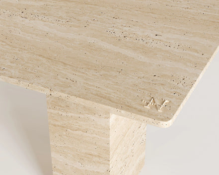 Olivia Travertine Dining Table