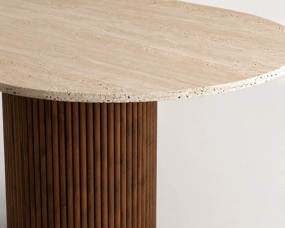 Ravel Travertine Dining Table