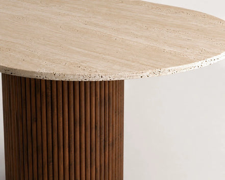 Ravel Travertine Dining Table