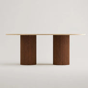 Ravel Travertine Dining Table