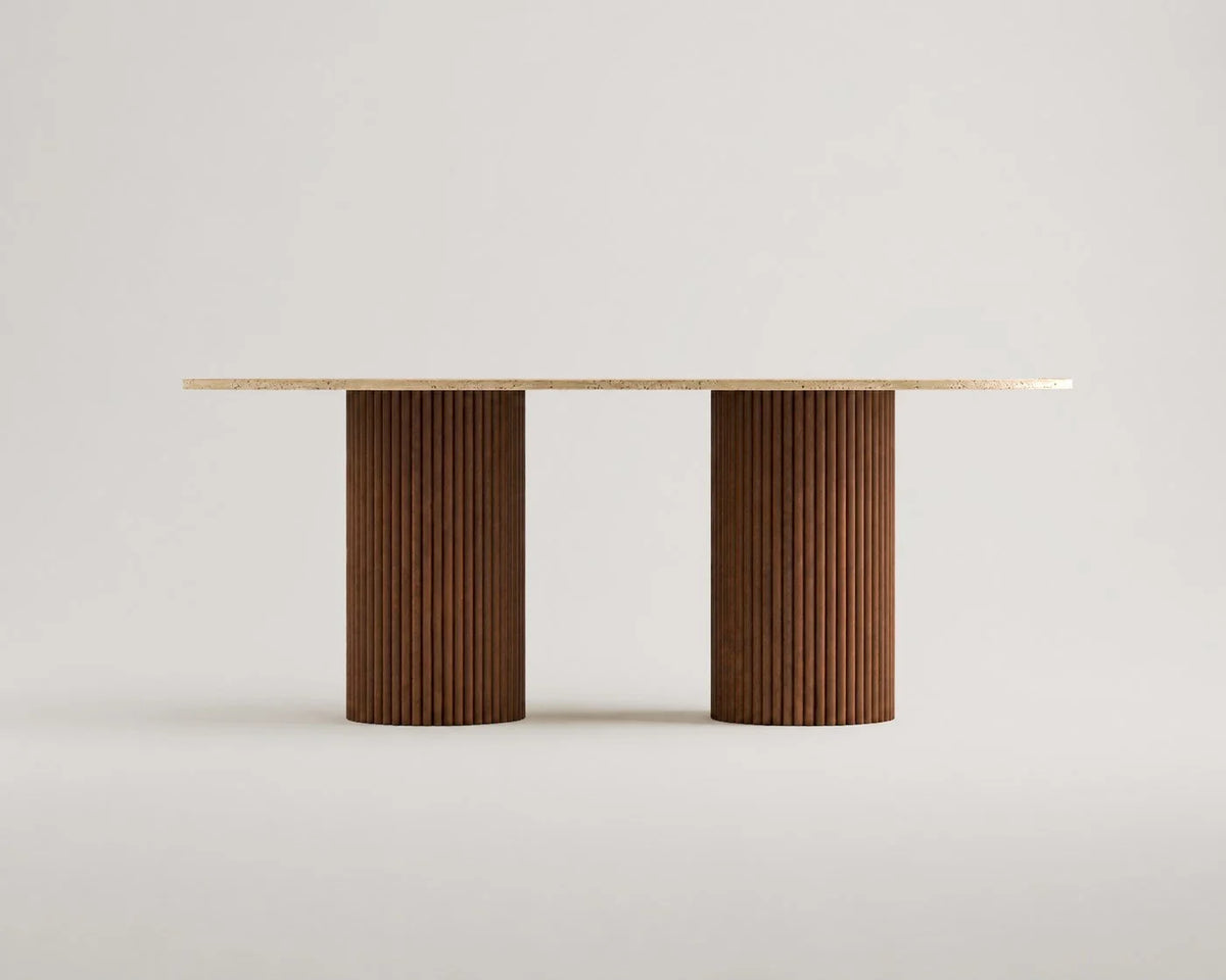 Ravel Travertine Dining Table