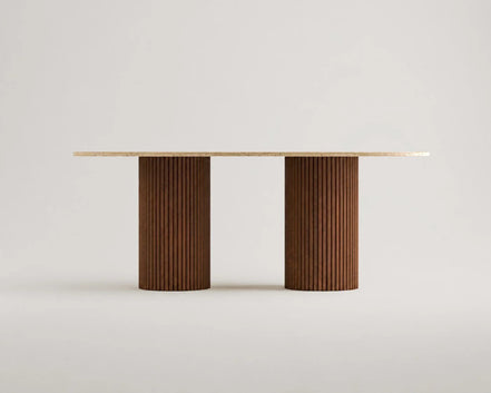 Ravel Travertine Dining Table