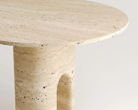 Tulip Travertine Dining Table