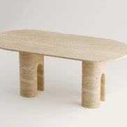 Tulip Travertine Dining Table