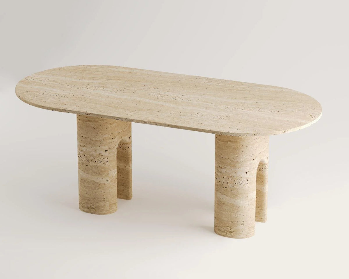Tulip Travertine Dining Table