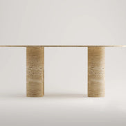 Tulip Travertine Dining Table