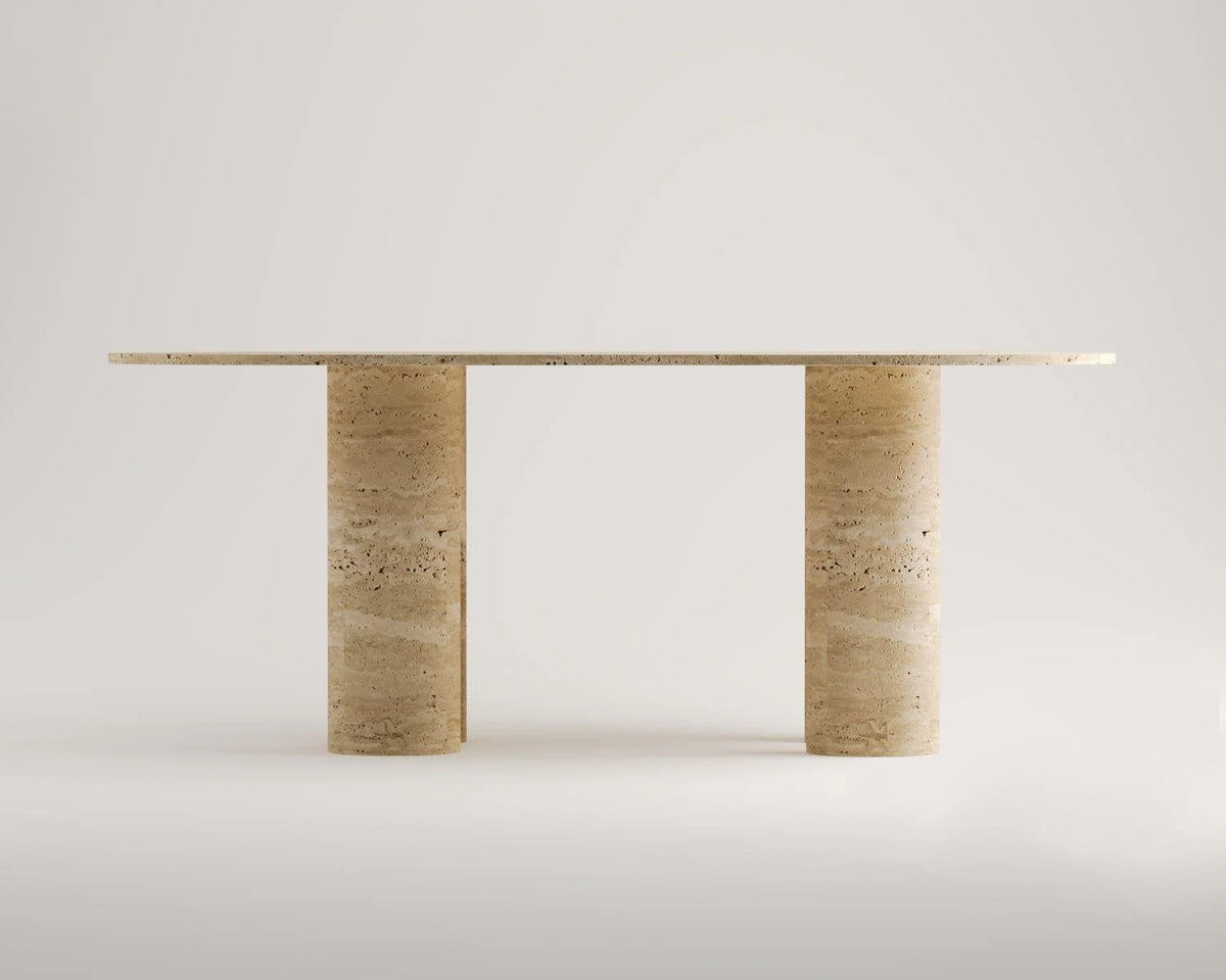 Tulip Travertine Dining Table